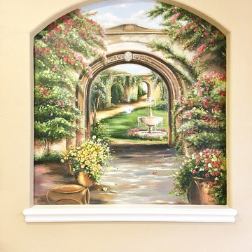 European Garden Scene- North Richland Hills, Texas