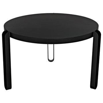 NOIR Furniture Marcellus Dining Table, 49", Black Metal GTAB563MTB-S