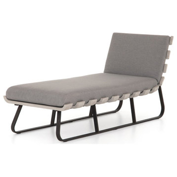 Dimitri Outdoor Chaise Lounge-Charcoal