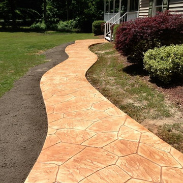 Stamped concrete patios