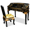 Chinoiserie Harpsichord Style Desk With Chair