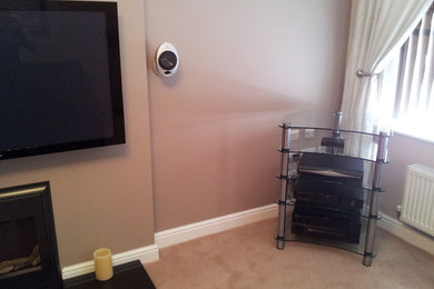 Design ideas for a contemporary living room in West Midlands.