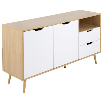 Astro Sideboard, Natural Wood, White Wood