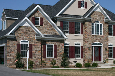 Example of a minimalist exterior home design in New York