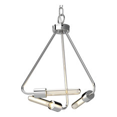 Volume Lighting 3033 Augusta 3 Light 15"W Abstract Mini - Polished Nickel