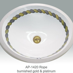 Hand Painted Undermounts by Atlantis Porcelain - Bathroom Sinks