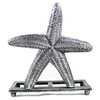 Cast Iron Starfish Napkin Holder, Antique Silver, 6"