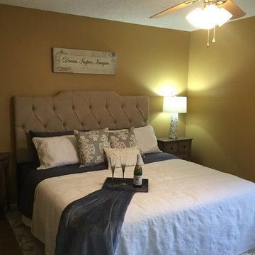 A cozy bedroom with a little romance.