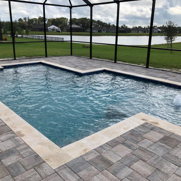 Geometric pool design in Winter Garden, Florida