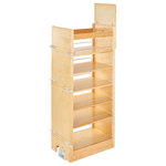 Rev-A-Shelf - Wood Tall Cabinet Pull Out Pantry Organizer With Soft Close, 14" - Rev-A-Shelf wood pantry system will maximize your storage space with this fabulous and functional pullout pantry. Available in four widths and three heights, it rides on our heavy duty soft-close slide system and boasts unprecedented adjustment and strength. Constructed of beautiful wood, adjustable shelves, door mount brackets, a telescoping rear wall and Included: all mounting hardware.