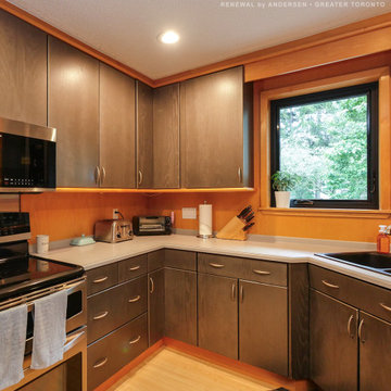 Fantastic Kitchen with New Black Window - Renewal by Andersen Greater Toronto Ar