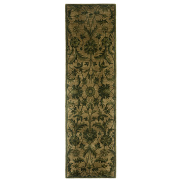 Safavieh Antiquity Collection AT824 Rug, Olive/Green, 2'3"x6'