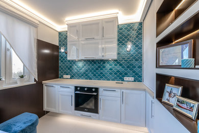 This is an example of a kitchen in Moscow.