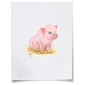 "Barnyard Littles" Piglet Paper Print, Unframed, 13x19