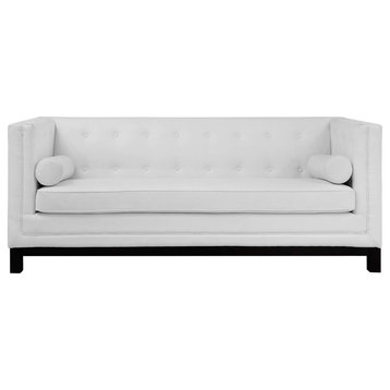 Imperial Bonded Leather Sofa, White