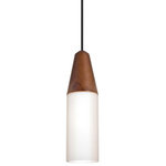 Besa Lighting - Besa Lighting 1JT-NINIMD-BK Nini - 1 Light Cord Pendant - Canopy Included: Yes  Canopy DiNini 1 Light Cord Pe Black Medium/Opal GlUL: Suitable for damp locations Energy Star Qualified: n/a ADA Certified: n/a  *Number of Lights: 1-*Wattage:40w Incandescent bulb(s) *Bulb Included:No *Bulb Type:Incandescent *Finish Type:Black