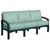 Bay Breeze  Sofa w/ Cushions, Black Frame/Canvas Spa Cushion