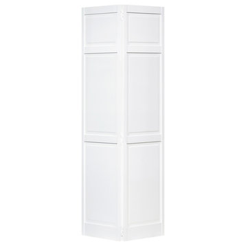 Bi-fold Closet, Door Traditional 6-Panel, White, 1"x30"x80"