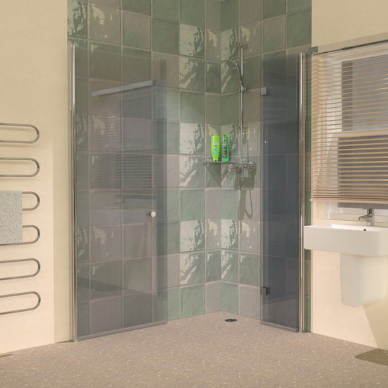 UniClosure 1400x900 Hinged Walk in Wet Room Foldaway Shower Screens Enclosure - Products
