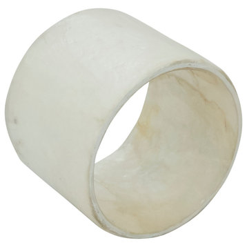 Capiz Design Napkin Rings (Set of 4), Ivory