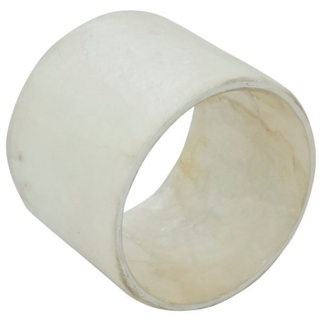 Capiz Design Napkin Rings (Set of 4), Ivory