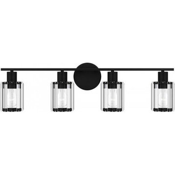 4 Light Bathroom Light Fixture In Contemporary Style-8 Inches Tall and 29