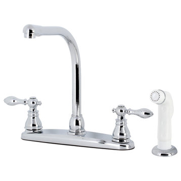 KB711ACL Centerset Kitchen Faucet With Side Sprayer, Polished Chrome