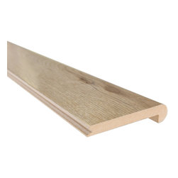 Dyno Exchange - Flush Stair Nose, Newport Sand - Essence Collection, 8' - Molding And Trim