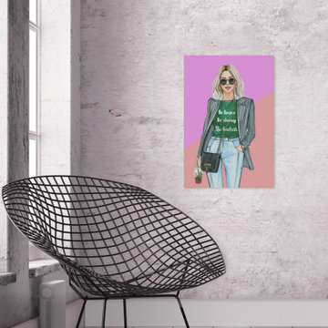 "I Am Nicer When I Like My Outfit" Painting Print on Wrapped Canvas