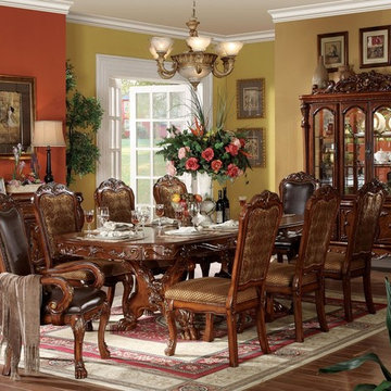 Dresden Oak Finish 9-Piece Dining Table Set by Acme 12150