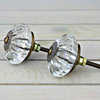 Set of 4 Clear Marigold Glass Knobs