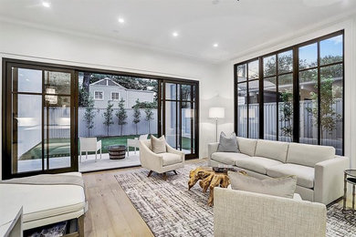 Living room - contemporary living room idea in Austin