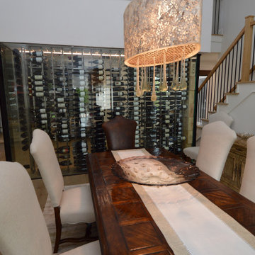 Glass  Modern Wine Wall As Unique Home Dining Backdrop