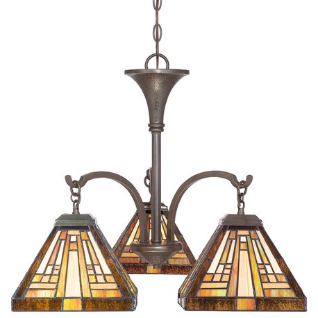 Quoizel TFST5103 Stephen 3 Light 19"W Mini Chandelier - Vintage Bronze