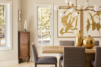 Minimalist dining room photo in Denver