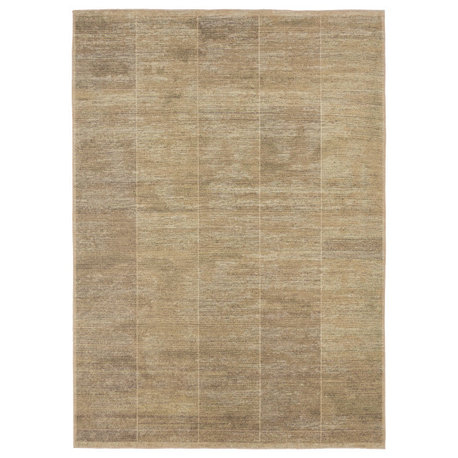 Label J Saith EDA06 Striped Green Area Rug, 7'6"x9'6"