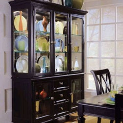 American Drew 919-830R Complete China Cabinet Camden - Black - China Cabinets And Hutches