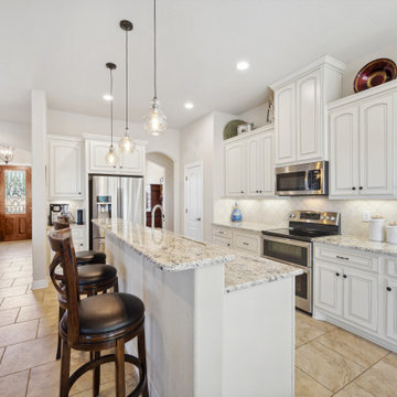 Modern Kitchen With Beautiful House Entrance, Modern House, Remodeling Ideas