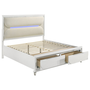Acme Tarian Queen Bed With LED & Storage