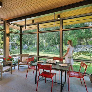 Modern Screen Porch Wellesley