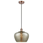 Innovations Lighting - Large Fenton 1-Light Mini Pendant, Antique Copper, Mercury - A truly dynamic fixture, the Ballston fits seamlessly amidst most decor styles. Its sleek design and vast offering of finishes and shade options makes the Ballston an easy choice for all homes.