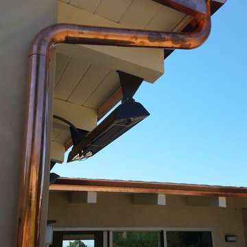 Copper Fascia Wrap and Angle Face Gutters, . Santa Monica.
