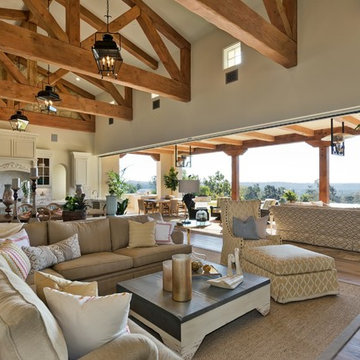 Indoor Outdoor Living Room in Rancho Santa Fe