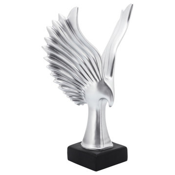 Resin 14" Eagle Table Accent, Silver