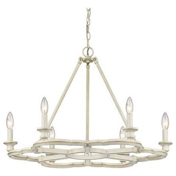 Medieval Chandelier 6 Light Steel in Medieval-Revival style - 19 Inches high by