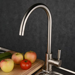 Contemporary Single Handle Brass Kitchen Tap T1729N - Kitchen Faucets