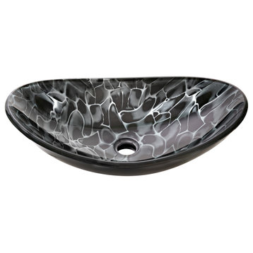 Tartaruga Oval Glass Vessel Sink