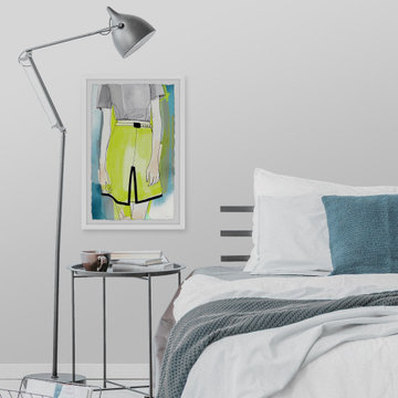 "Neon Fashion" Framed Painting Print