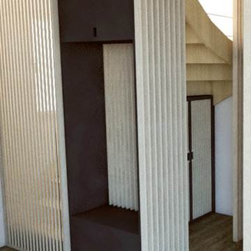 MEUBLE SUR-MESURE MODULABLE POUR UNE ENTREE
