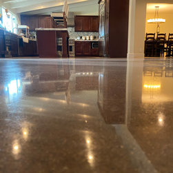 Polished concrete living space - Flooring